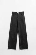 Black high-waisted wide-leg pants
