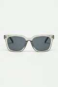 square bevel frame sunglasses in grey