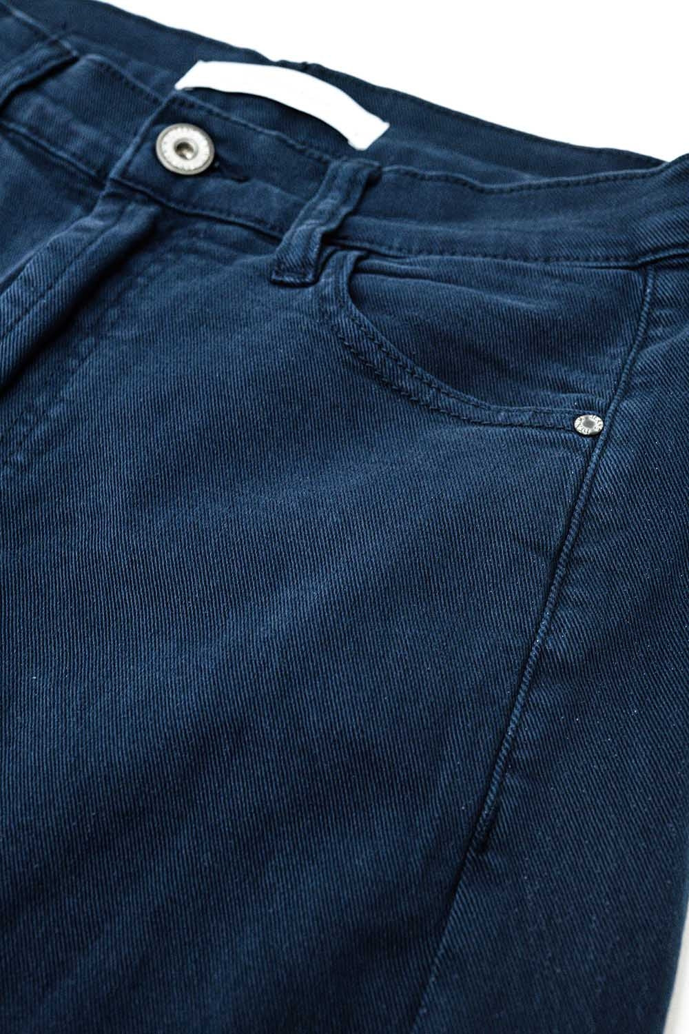 Extra wide leg trousers in navy