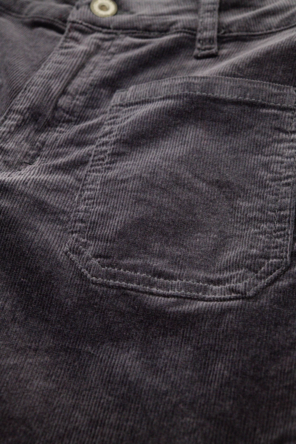 Straight Leg Corduroy Jeans in dark grey with pockets