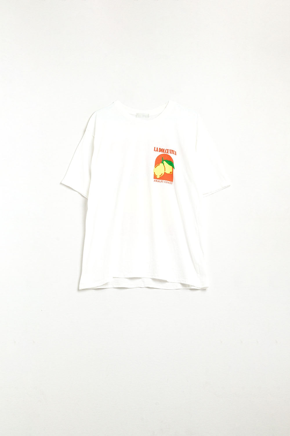 Relaxed Fit T-Shirt With La Dolce Vita Print in White