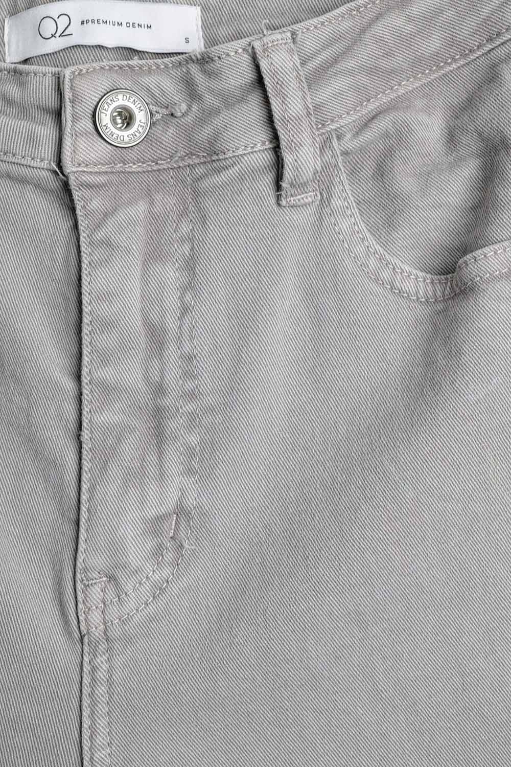 Straight leg Pants with cropped hem in Gray