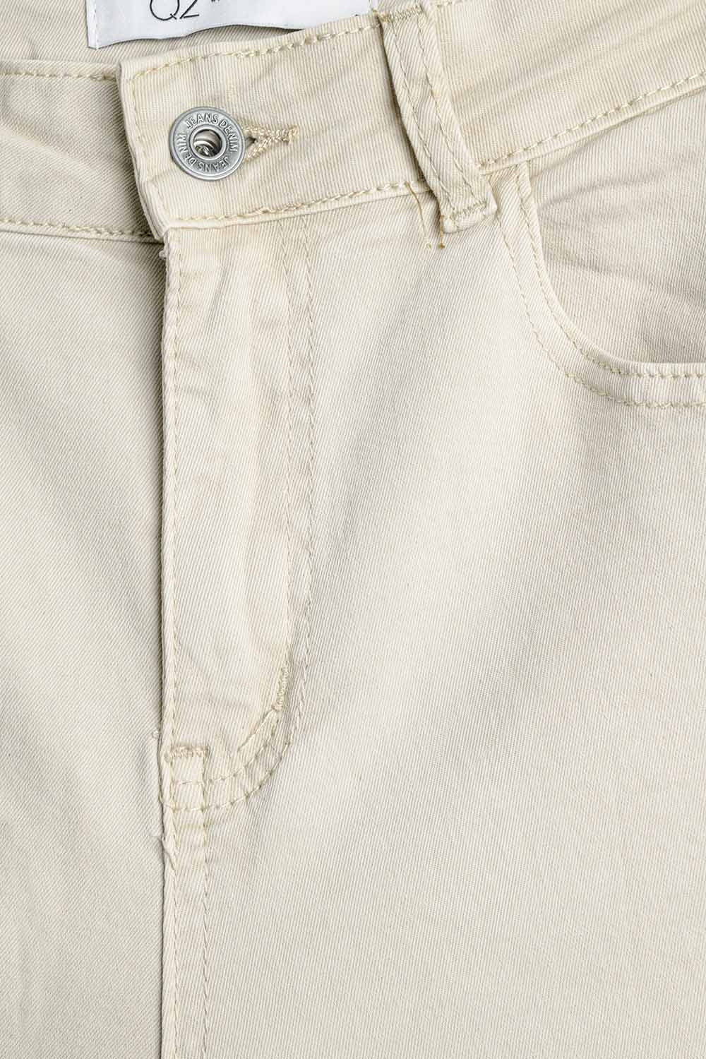 comfortable stretch jeans with barrel leg in beige