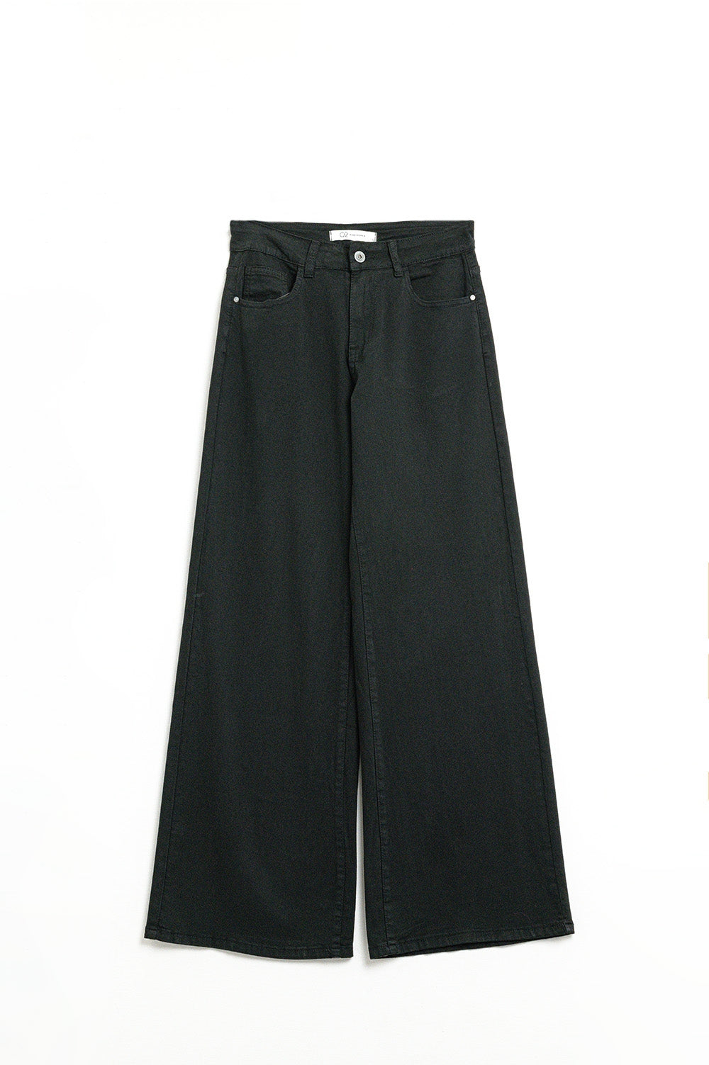 Black Straight Pants wide leg