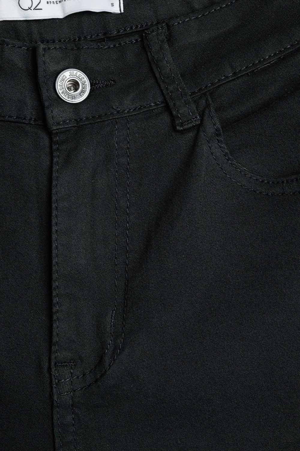 Black Straight Pants wide leg