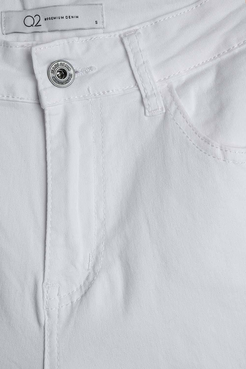 White Straight Pants wide leg