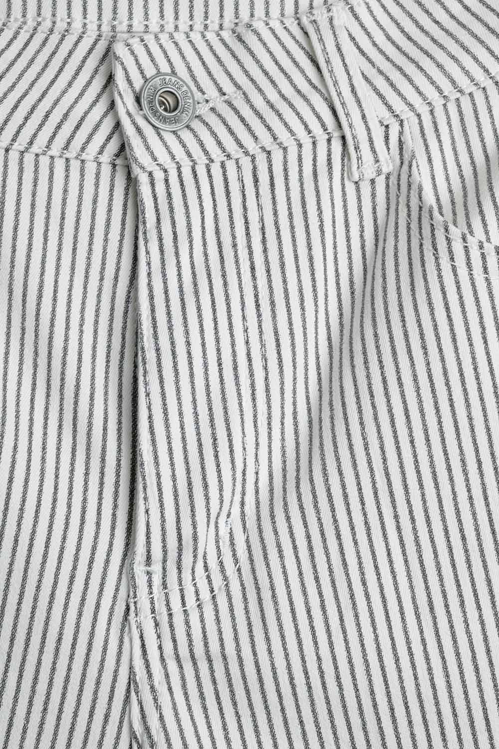 Striped pants with a straight leg in a stretch fabric