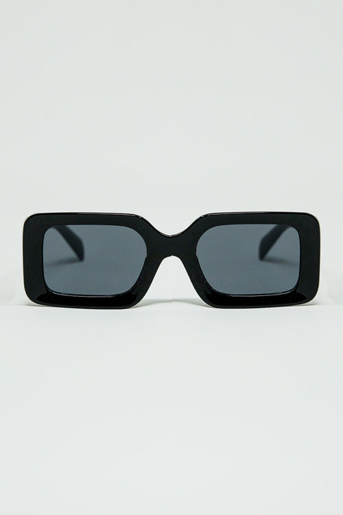 Black square sunglasses with detail on the side — view 1 of 3