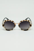 Beige Sunset Spot Oval Shaped Sunglasses