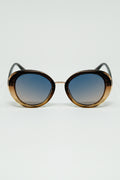Golden Sunset Spot Oval Shaped Sunglasses