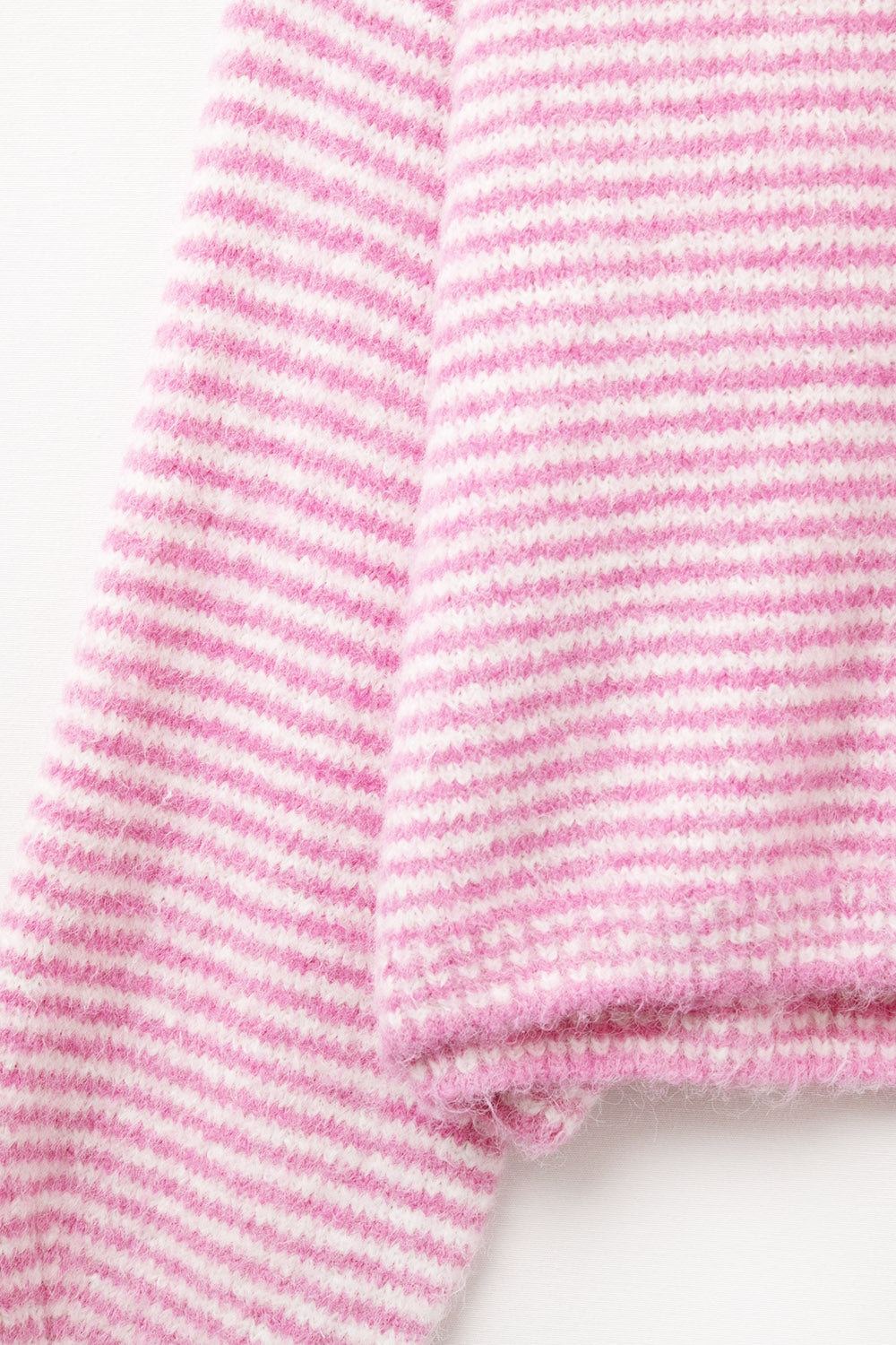 Sweater in Pink With White Stripes