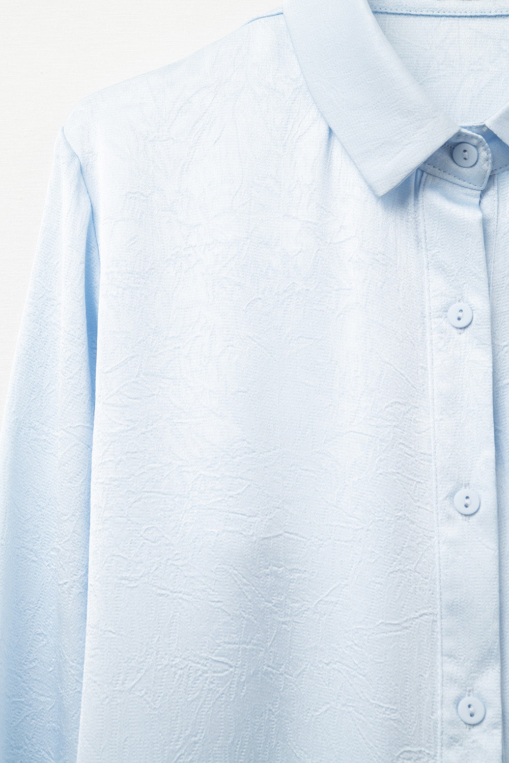 Baby Blue Buttoned Shirt in satin