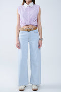 Oversized Straight Leg Jeans in Light Wash denim