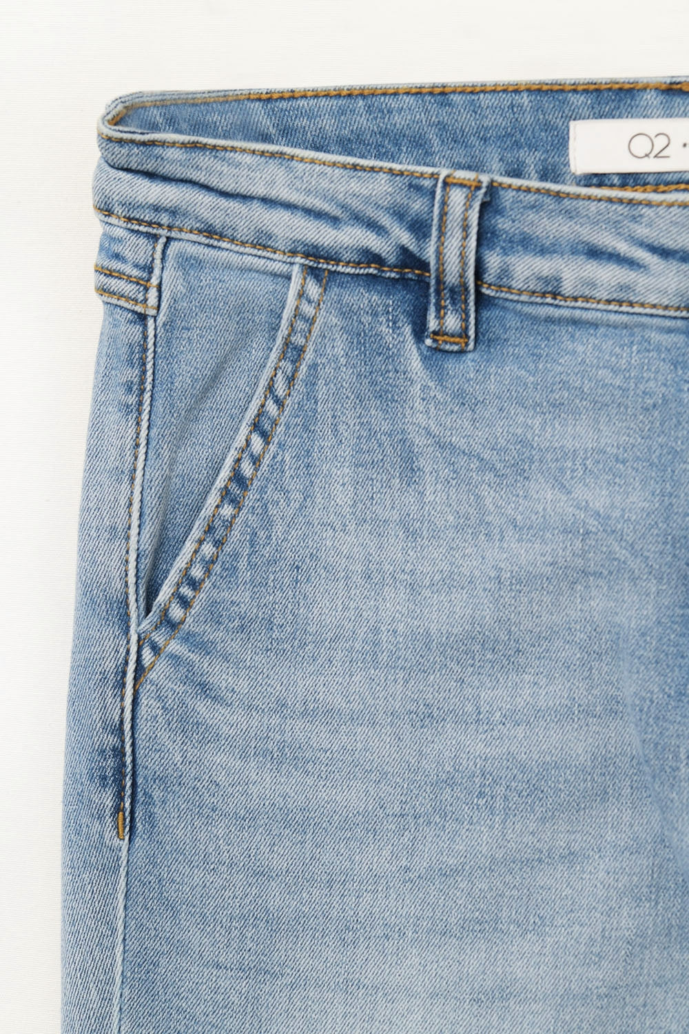 light wash flared jeans made of high-quality denim