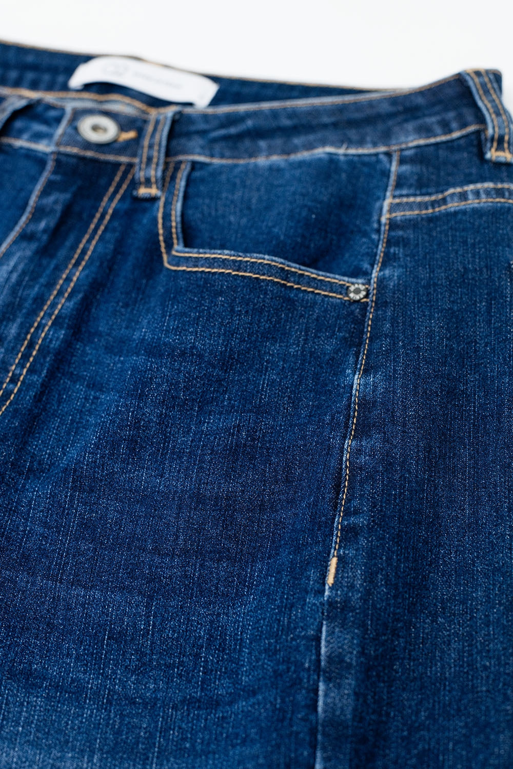 dark wash Wide Leg Stretch Denim Jeans