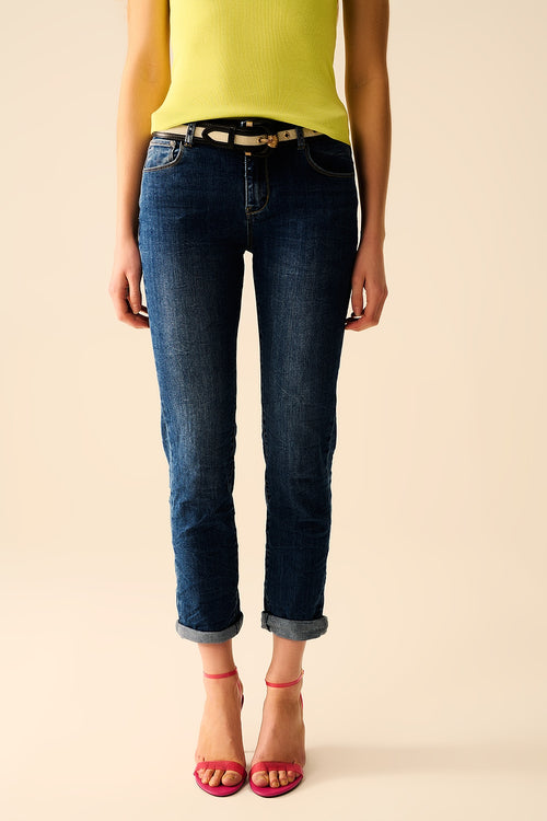Basic Super Skinny Mid Wash Stretchy Jeans — view 1 of 8