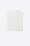 grid knit sweater in white color