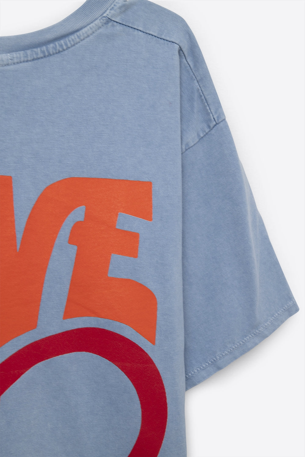 Blue T-Shirt made in italy with Love is Air and Heart with Peace logo