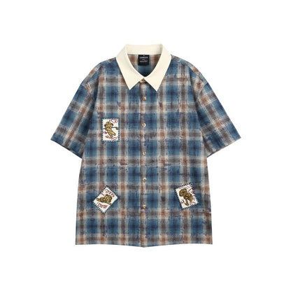 UNIKCOSA Velora Patchwork Embroidered Loose Shirt 💫