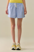Short with stripes and strings in the waistband