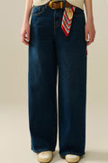 dark wash wide leg jeans