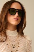 70´s Aviator Sunglasses In Black
