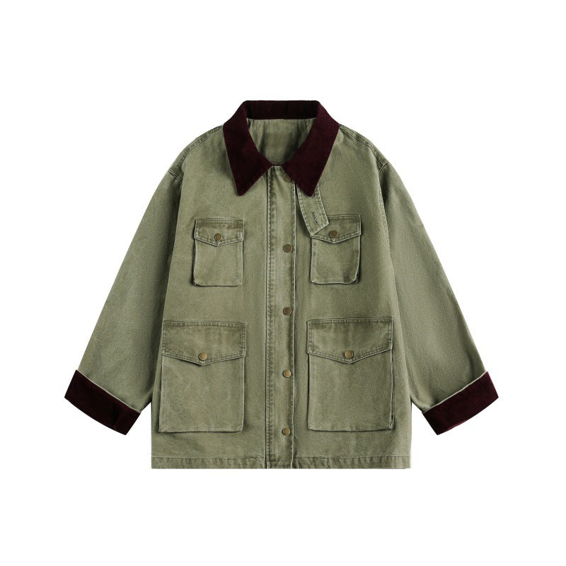 UNIKCOSA UrbanSoul Military Green Multi Pocket Jacket 🌆