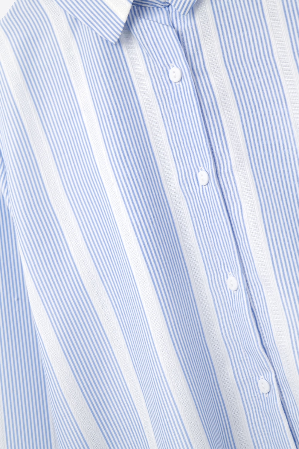 Soft fabric striped shirt in blue and white