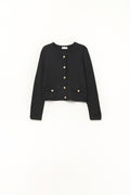 Black Cardigan with Gold Buttons