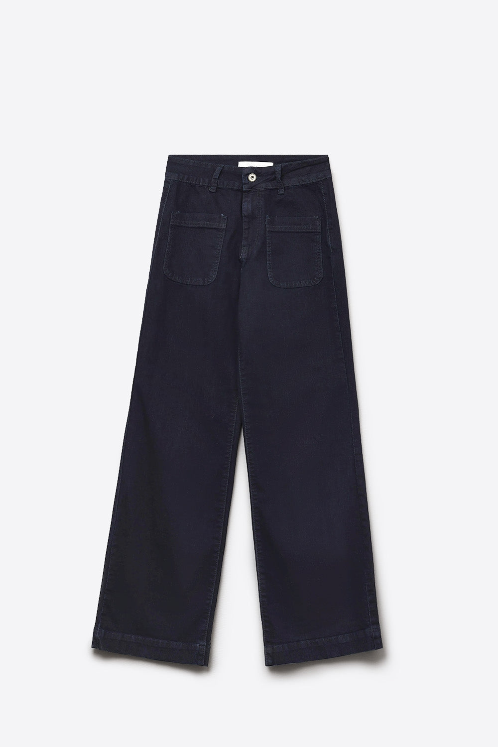 Straight Marine Jeans With Pocket Detail in Deep Blue