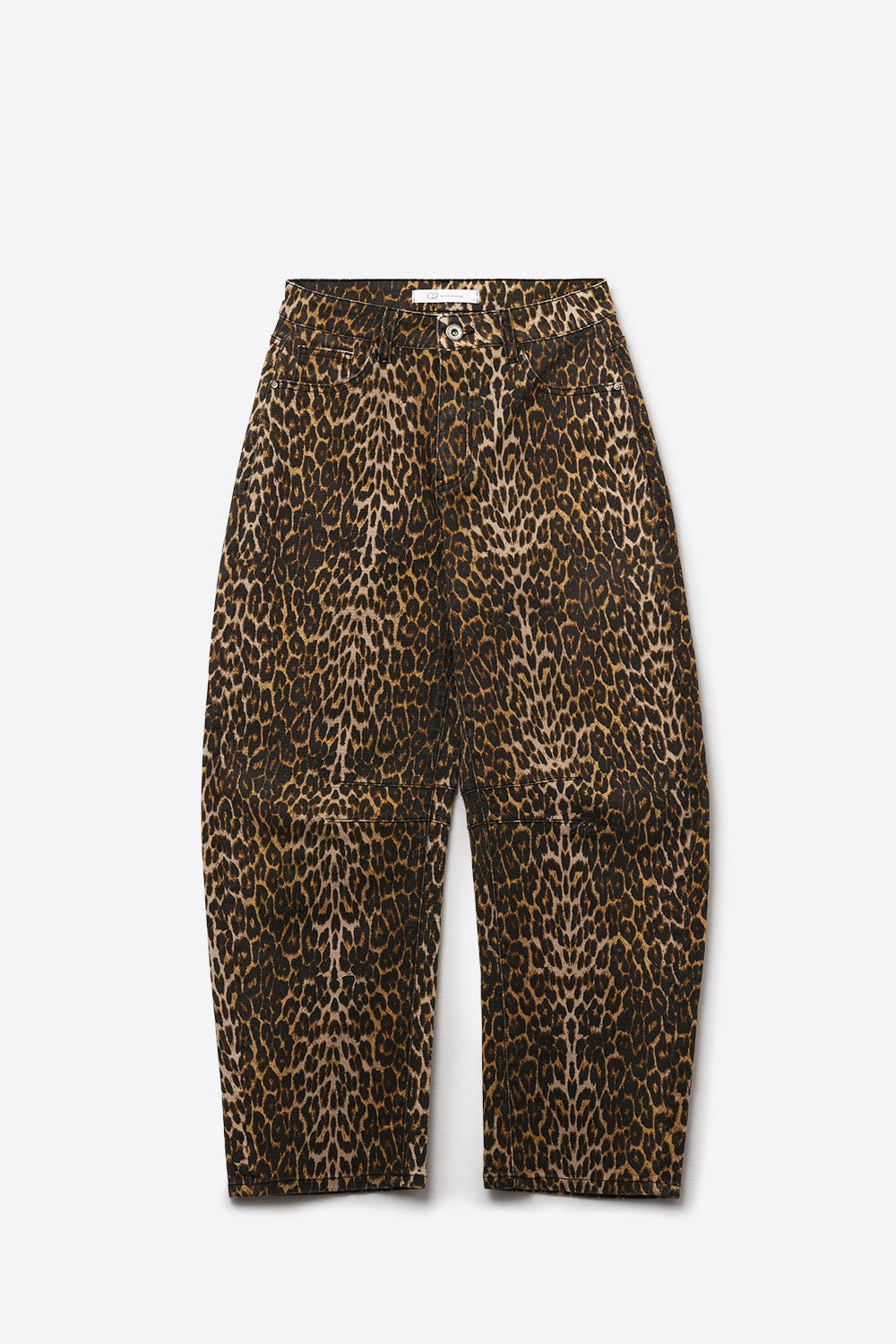 Barrel Leopard Print Jeans