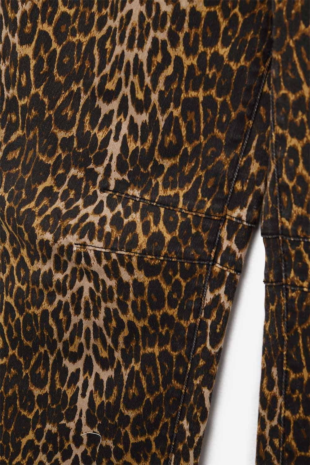 Barrel Leopard Print Jeans