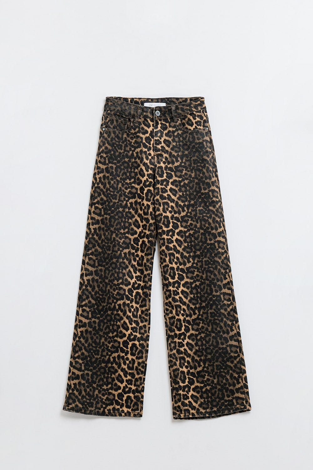 UNIKCOSA Leopard Print Straight Leg Jeans