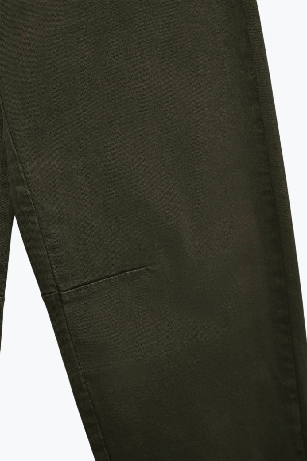 UNIKCOSA dark green stretch barrel-leg jeans