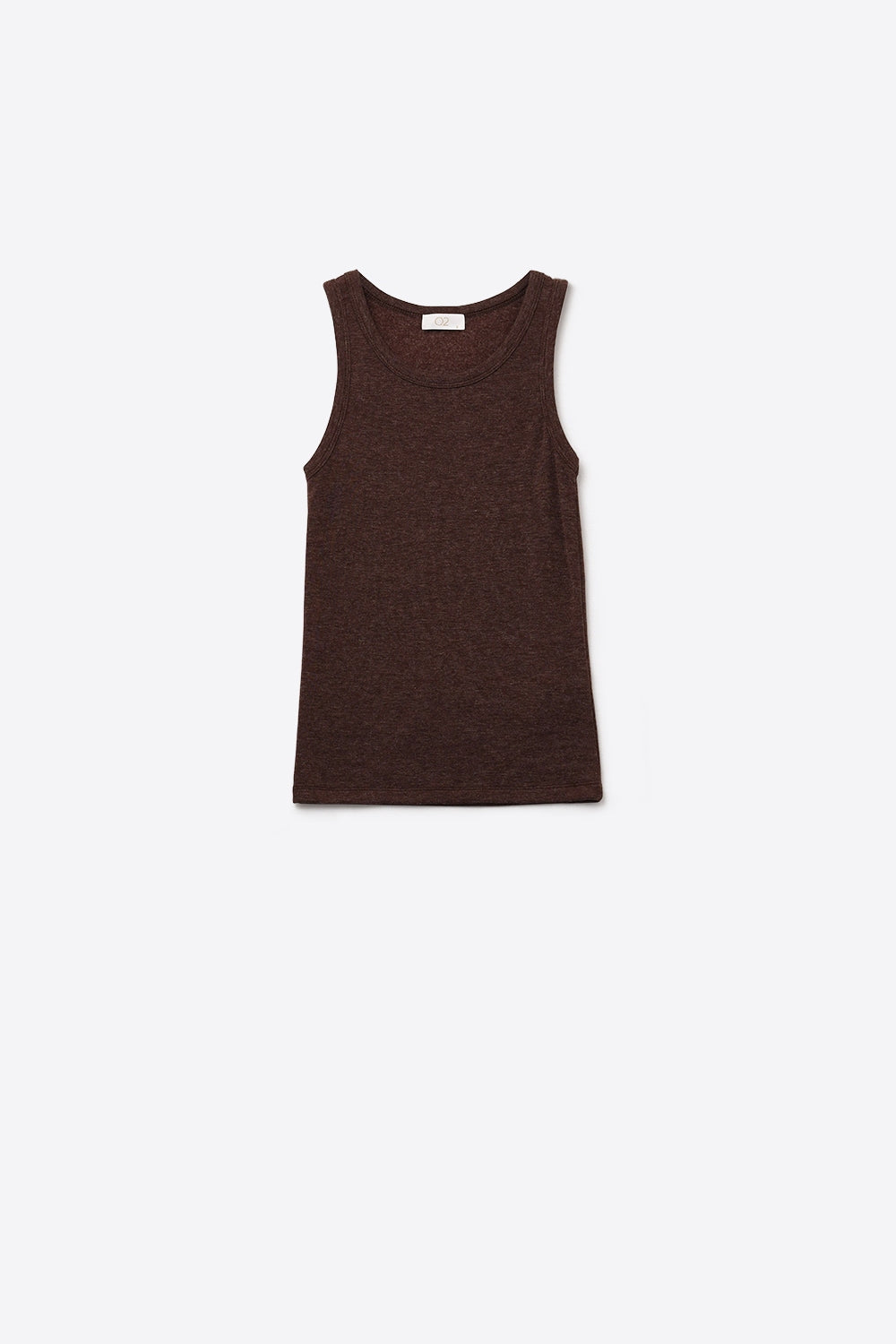 Super Soft Knitted Basic Tank in Chocolate Brown