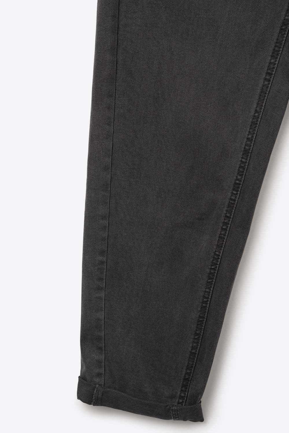 UNIKCOSA washed gray high-waisted barrel-leg jeans