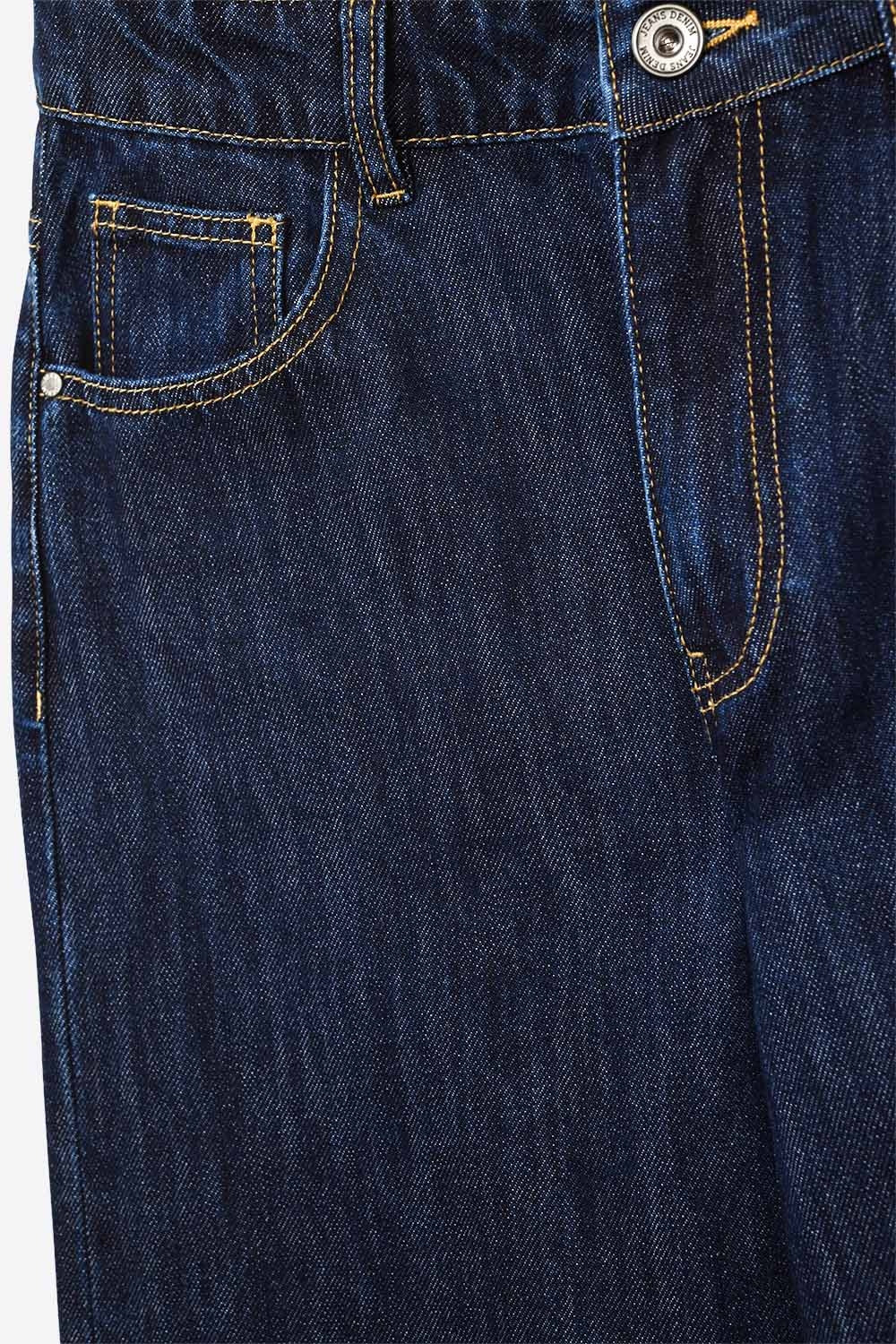 Trendy Dark wash Blue Jeans in extra wide leg