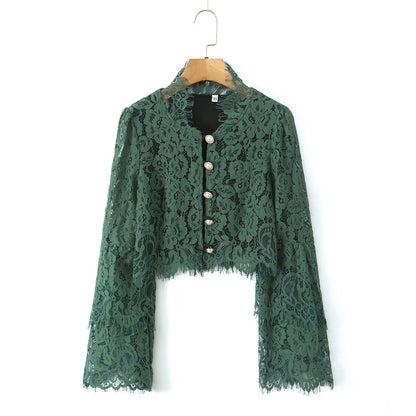 UNIKCOSA Velora Lace Collar Lace Top European Style 💫