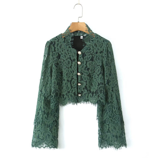 UNIKCOSA Velora Lace Collar Lace Top European Style 💫