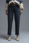 Comfortable stretch jeans with barrel leg in grey