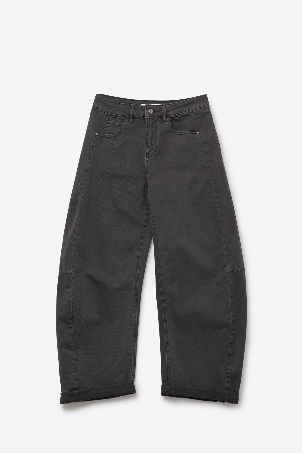 UNIKCOSA Gray Barrel-Leg Balloon Jeans