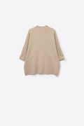 Camel Knitted Sweater with Button Details