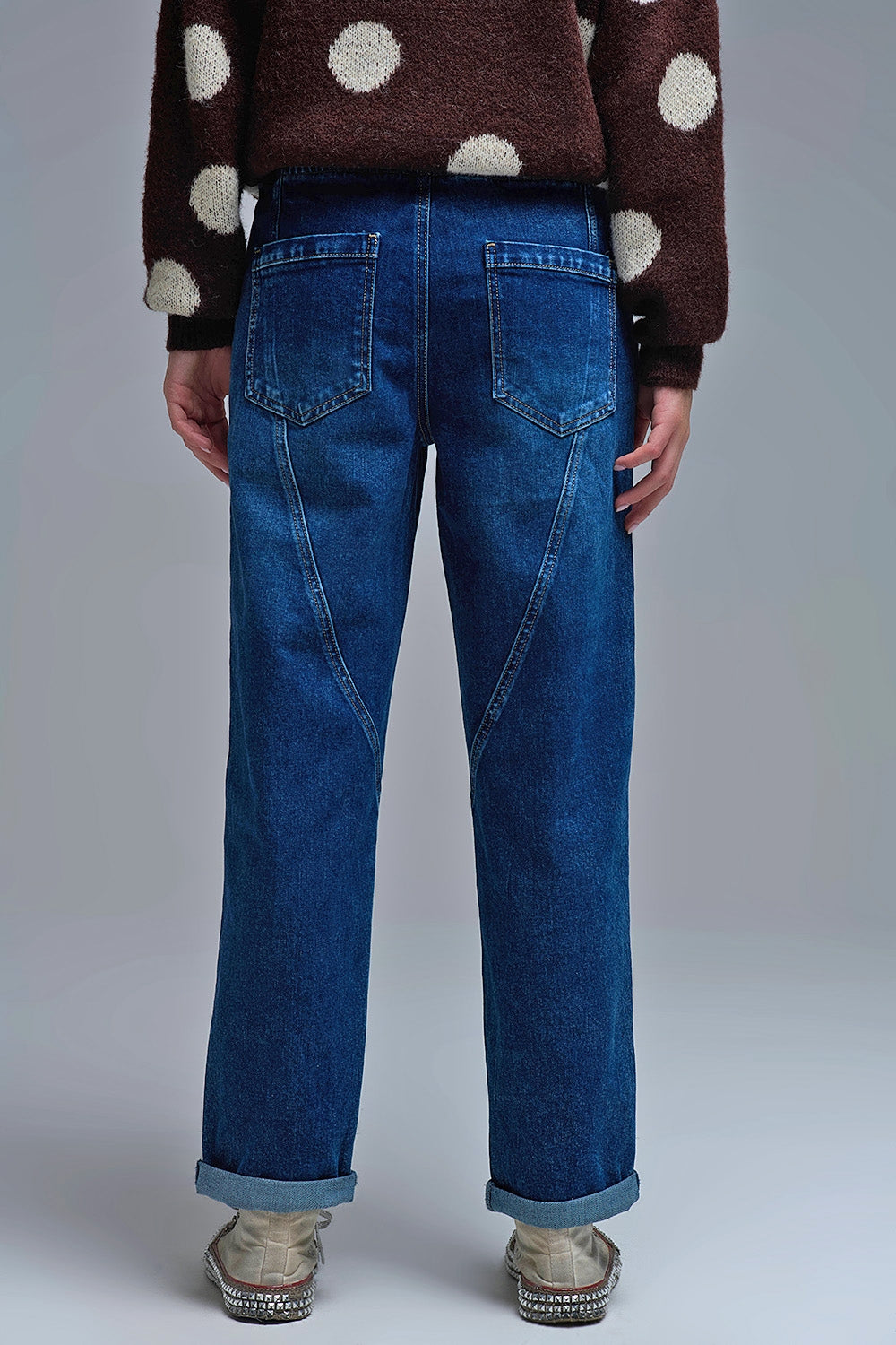Relaxed Fit Denim Jogger jeans with Drawstring Waist