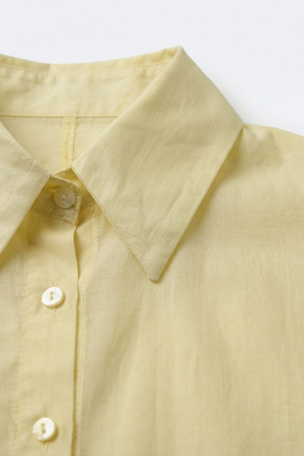 Yellow shiny satin shirt Button-Down Shirt with Relaxed Fit