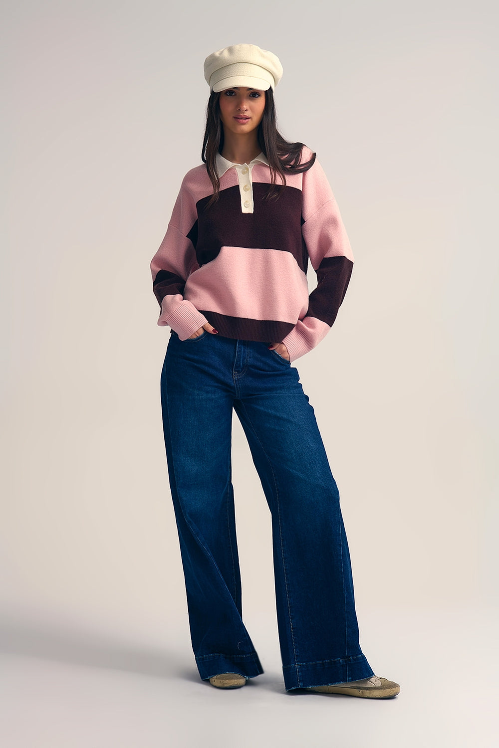 Dark wash Blue Jeans with extra wide leg
