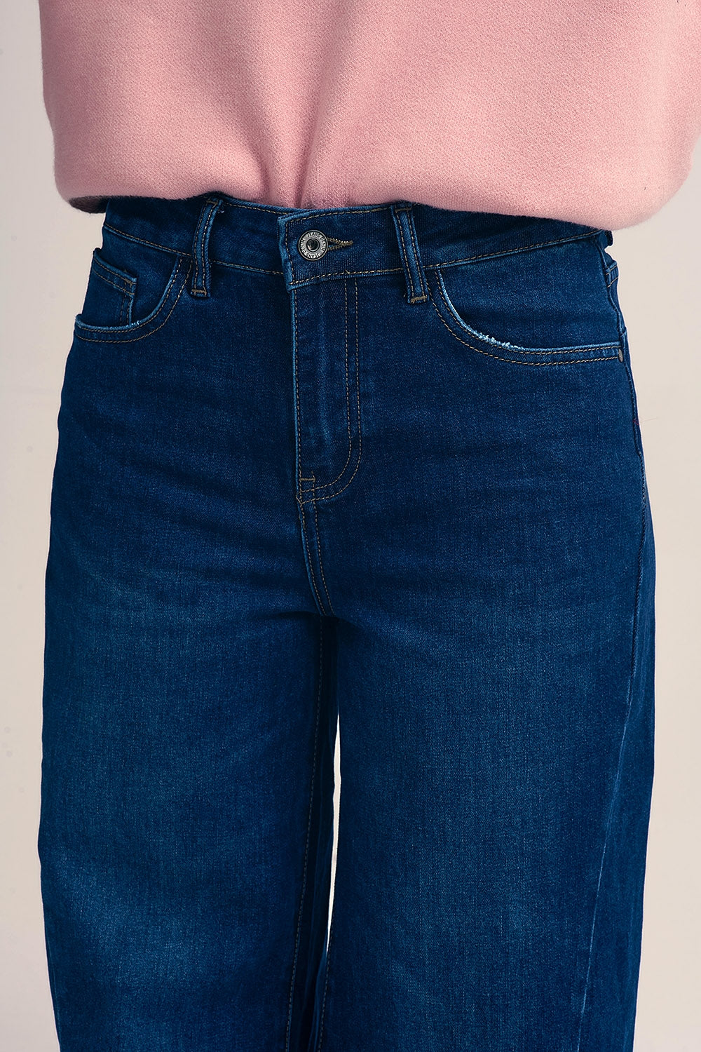 Dark wash Blue Jeans with extra wide leg
