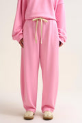 Super-Soft Knit Jogger Pants in pink with Drawstring Waist
