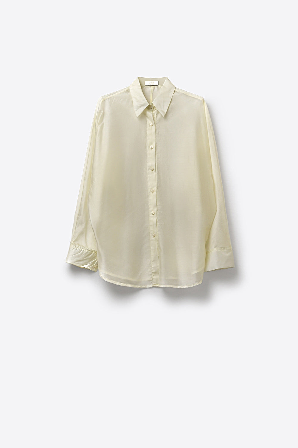 shiny satin Shirt with Relaxed Fit in white color