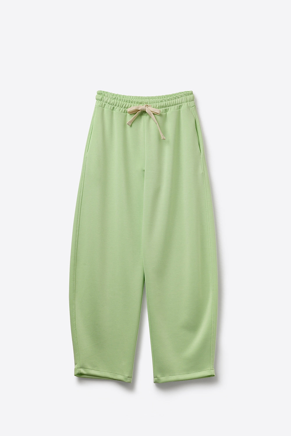 Super-Soft Knit Jogger Pants in green with Drawstring Waist