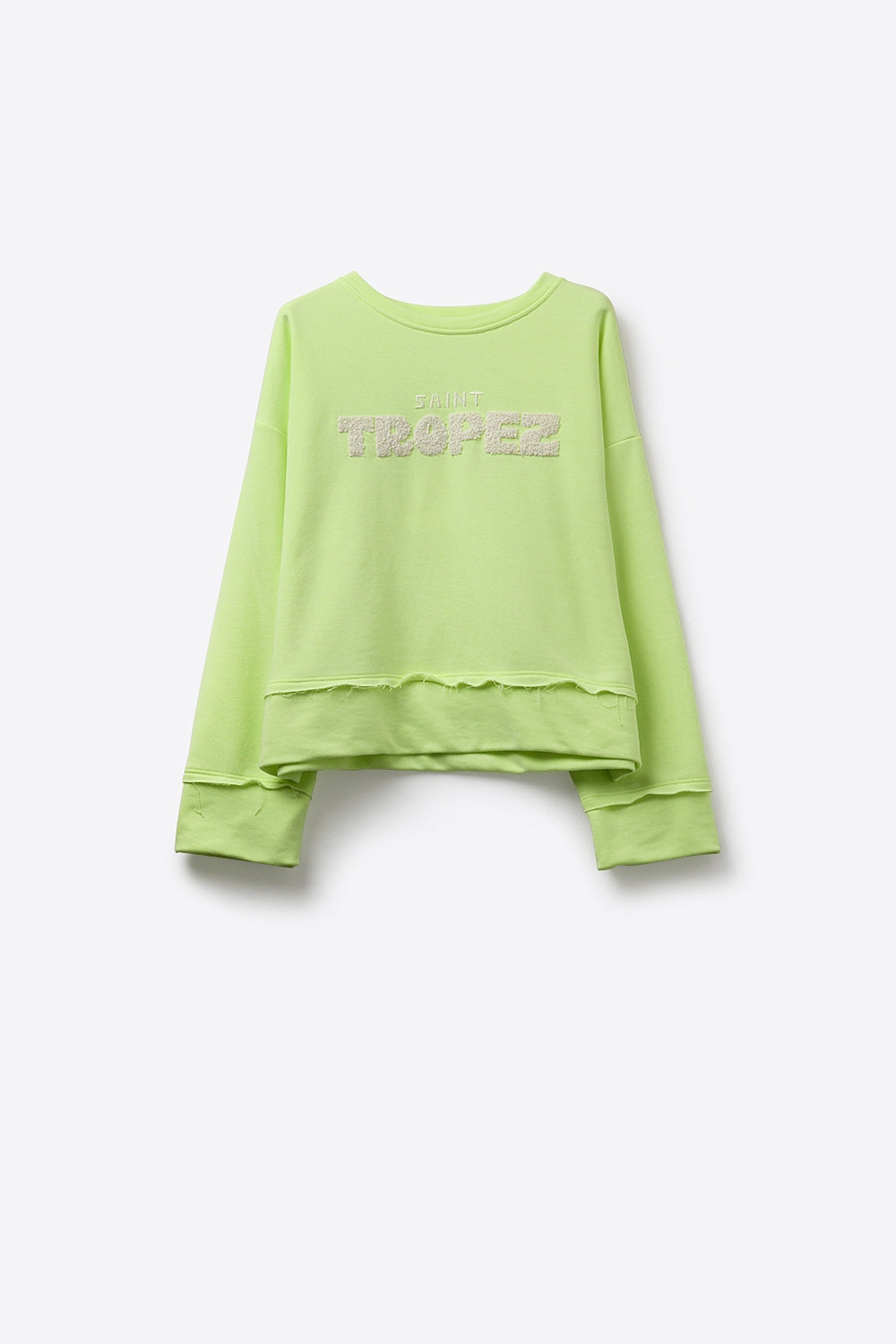 Saint Tropez Embroidered mint green Sweatshirt
